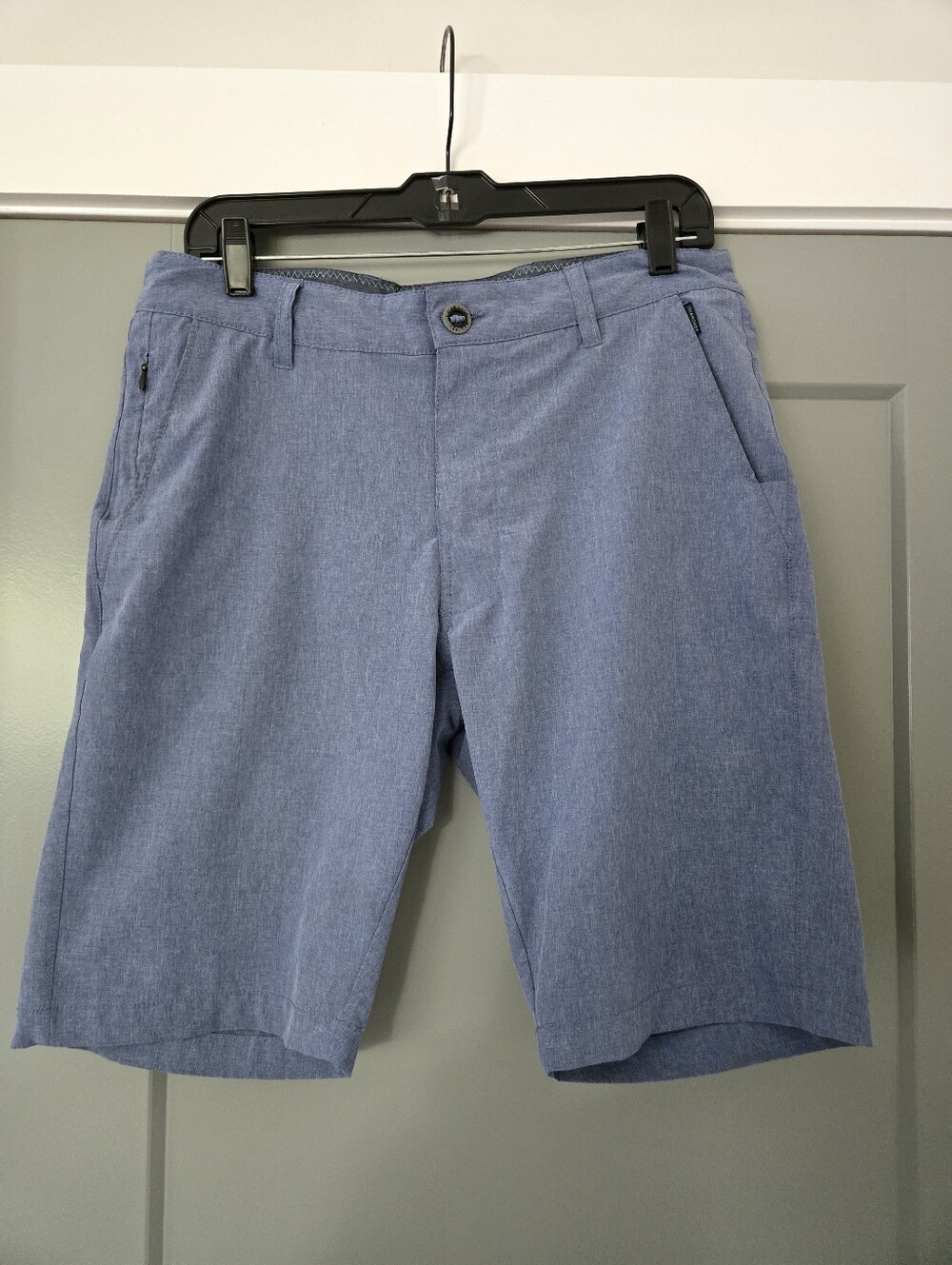 7 Diamonds Men's Light Blue Flat Front Shorts